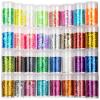 Festival Chunky and Fine Glitter Powder Mix, Teenitor 32 Colors Chunky Sequins, Iridescent Glitter Flakes, Cosmetic Face Body Eye Hair Nail Art Resin Tumbler Loose Glitter view 1