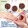 Wiselooker 300pcs Sanding Bands Nail Buffers for Menicure #80#150#240 Coarse Meduim Fine Grit Professional for Acrylic Nail Drill Efile Drills Dremal Machine view 2
