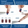 Wiselooker 300pcs Sanding Bands Nail Buffers for Menicure #80#150#240 Coarse Meduim Fine Grit Professional for Acrylic Nail Drill Efile Drills Dremal Machine view 4
