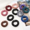 Matte Spiral Plastic Hair Ties (Colorful, 10 Pcs) - No Crease Ponytail Holders for Thick and All Hair Types view 4