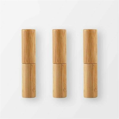 10 Pieces Empty Bamboo Lipstick Tubes,Wooden Bamboo Lipstick Tubes,Lip Balm Tubes,Balm Gloss Tubes Containers,Refillable Balm Lip Gloss Tube Holder Container,for DIY Makeup Cosmetic Travel Everyday