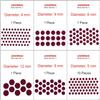 ASHIRWAD Maroon Bindi of Single Size 10 pcs and Different Sizes 1 pc each of No. 1, 2, 3, 4, 5, 6 (Maroon No. 6) view 1