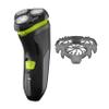 Remington Ultrastyle Rechargeable Rotary Shaver, Pr1320, Black/Neon Green view 1