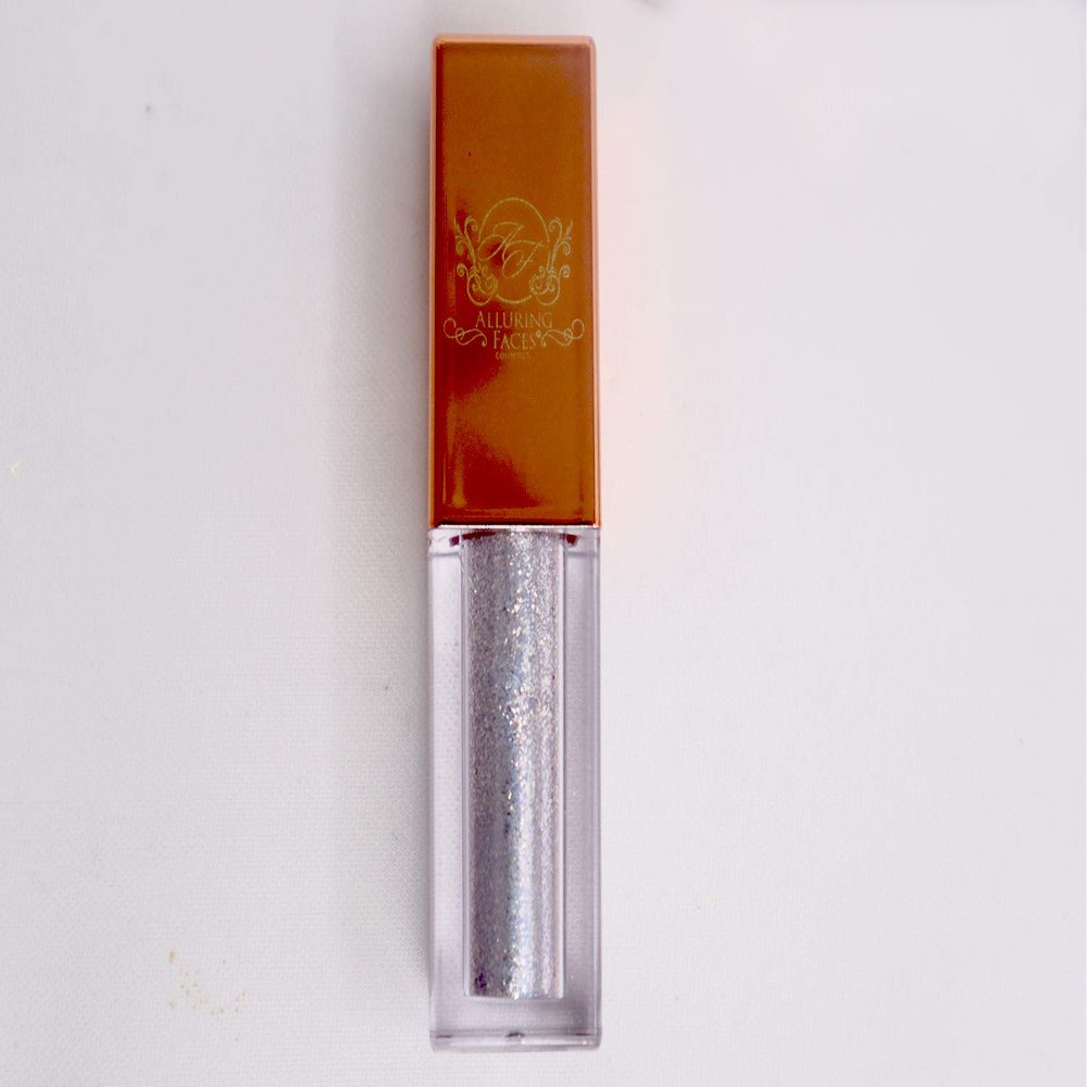 AF Alluring Faces Metallic Silver Liquid Eyeshadow Long Lasting Liquid Eye Shadow I Allergen Free, Vegan - Metallic, silver