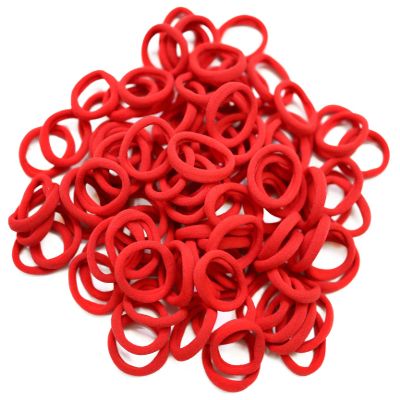100Pcs Thick Hair Ties Seamless Cotton Hair Bands Elastics Ponytail Holders No Damage Hair Ties Diameter 1.5 inch for Women Girls Kids Toddler Thick Hair Chinese New Year