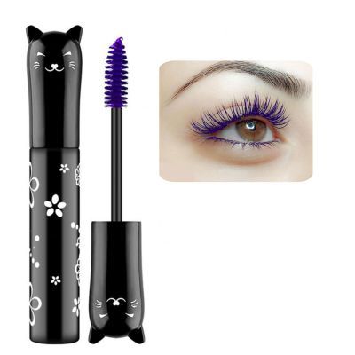 LGSZGDCN Purple Lashes Extensions mascara Eyes Makeup eyelash serum coloured Mascara Waterproof Fast Dry Eyelashes Curling Lengthening Party Stage Use