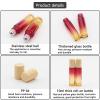 Kesell 10pcs 10ml Roll on Bottle Refillable Red-yellow Gradient Bottle Perfume Container Mini Essential Oil Roller Bottles with Plastic Cap for Essential Oil Perfumes view 3