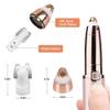 Eyebrow Hair Remover Replacement Heads Compatible for Finishing Flawless Facial Hair Removal Tool for Women Smooth, with Cleaning Brush, Rose Gold (RoseGold-4pcs) view 3