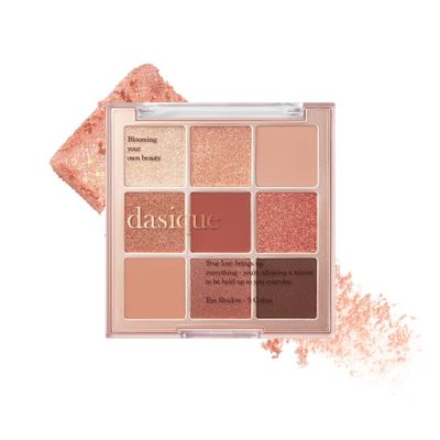 dasique Shadow Palette #02 Rose Petal I Cruelty-Free I 9 Blendable Shades in Smooth Matte and Shimmer Finishes with Gorgeous Pearls