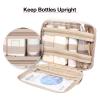 BAGSMART Toiletry Bag Hanging Travel Makeup Organizer with TSA Approved Transparent Cosmetic Bag Makeup Bag for Full Sized Toiletries, Large-Pink view 4