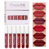 evpct 6Pcs Lipstick Matte Liquid Lipstick Lipgloss Set for Women, Dark Deep Bright Ruby Sexy Brick Red Mauve labiales mate 24 horas originales matte larga duracion 24 Hour Lipstick Long Lasting view 3