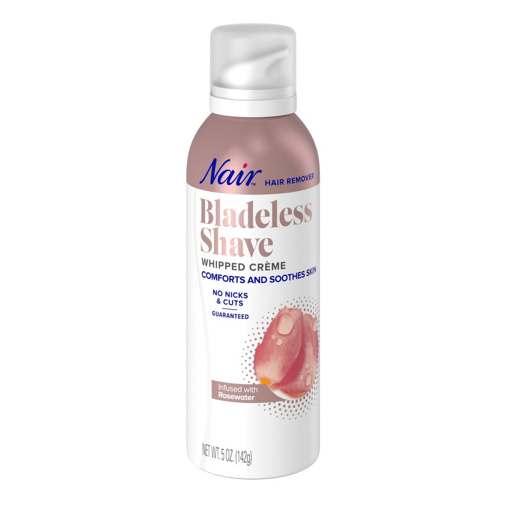 Nair Hair Remover Bladeless Shave Whipped Crme Infused with Rosewater, 5oz