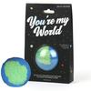 Gift Republic You are My World Bath Bomb Blueberry and Green Tea Scented Bath Bomb Gift Republic Earth Shaped Bath Time Fun Pampering Gift view 1