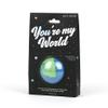 Gift Republic You are My World Bath Bomb Blueberry and Green Tea Scented Bath Bomb Gift Republic Earth Shaped Bath Time Fun Pampering Gift view 2