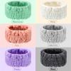 WILLBOND 6 Pieces Extra Wide Band 5 Inch Spa Facial Microfiber Headband Elastic Makeup Headbands Hair Accessories for Thick and Curly Hair, 6 Colors view 2