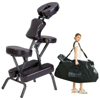Master Massage Bedford Portable Lightweight Massage Chairs with Carrying Case Bag (Coffee)