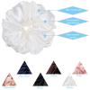 Chuangdi 6 Pieces Big Satin Scrunchies for Women, Jumbo Silk Scrunchies Thick Elastic Jumbo Hair Tie(Champagne, White, Light Pink, Coffee, Black, Navy Blue) view 3