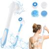 Electric Body Brush for Exfoliating and Massage, Color You Electric Bath Brush Body Scrubber Shower Brush with Long Handle, Soft Silicone Spinning Skin Brush with 4 Spin Brush Heads for Man and Women view 1