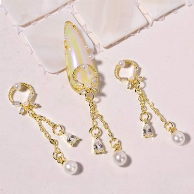 heiyun Ring 3D Diamond Charms Metal Manicure Nail Rhinestones Pendant Chain Nail Zircon DIY Nail Art Decorations(K8-1677)