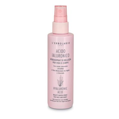 LErbolario Hyaluronic Acid Beauty Water Spray for Face and Body - Face Mist and Body Moisturizer Spray - Skin Toner - With Coconut Pulp - 5 oz