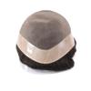 Mens Toupee, Hairpieces Human Hair Replacement System for Men Hairstyle, Fine Mono NPU Male Unit 7x10#1B view 2