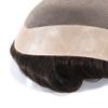 Mens Toupee, Hairpieces Human Hair Replacement System for Men Hairstyle, Fine Mono NPU Male Unit 7x10#1B view 3