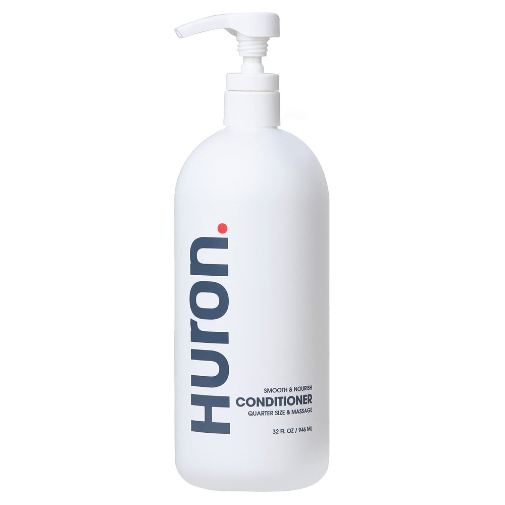 Huron Mens Conditioner - Lightweight, Hydrating Conditioner - Eliminates Frizzy Hair, Moisturizes, & Restores Shine - Clean & Invigorating Scent - 100% Vegan Ingredients & Cruelty-Free - 32 Fl Oz
