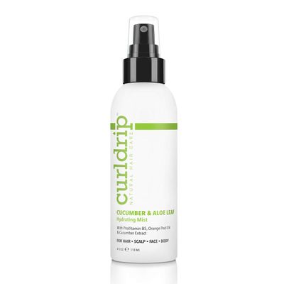 Cucumber Kiss Aloe Leaf Hydrating Mist for Hair and Scalp with ProVitamin B5, Orange Peel Oil, & Cucumber Extract