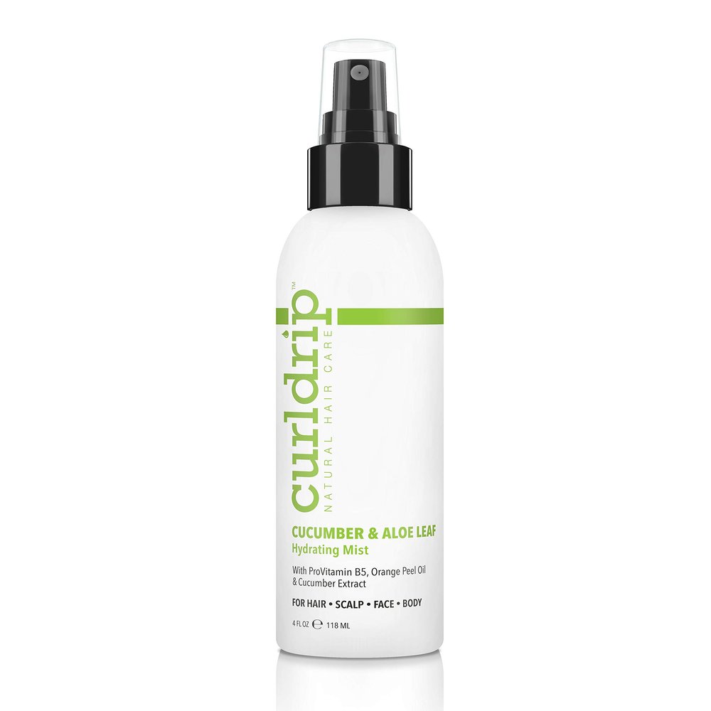 Cucumber Kiss Aloe Leaf Hydrating Mist for Hair and Scalp with ProVitamin B5, Orange Peel Oil, & Cucumber Extract