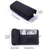 YUESI Rolling Makeup Brush Bag, Cosmetic Brushes Organizer for Women Portable Travel Bag (Black) view 3
