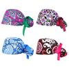 Fassave Women's 2Pcs Working Buttons Ribbon Tie, Adjustable Ponytail Sweatband Long Hair Cap, Color 11, Large view 1