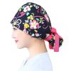 Fassave Women's 2Pcs Working Buttons Ribbon Tie, Adjustable Ponytail Sweatband Long Hair Cap, Color 11, Large view 4