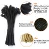 0.6 Thickness 100% Real Human Hair Dreadlock Extensions 8 Inch 60 Strands,Loc Extensions Human Hair Permanent Dread Extensions for Women/Men Full Handmade Permanent Dreadlock Extensions Natural Black view 3