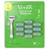 Venus Platinum Extra Smooth Metal Handle Women's Razor, 1 Handle + 11 Refills view 1