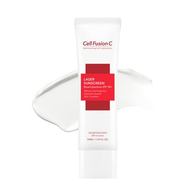 Cell Fusion C Laser Sunscreen SPF 50, Korean Sunscreen for Sensitive, Acne-prone Skin, Ceramide & Collagen, Lightweight & Non-Greasy, Water Resistant, 50ml / 1.69 fl. oz