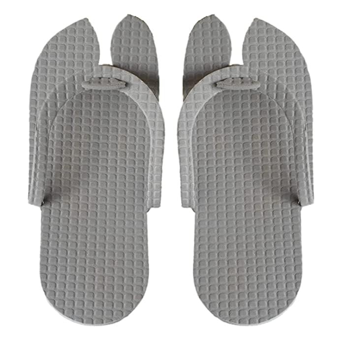 Chitra Artworks - Spa and Hotel Accessories, Guest House Kit Guest Room Free Size 5MM Sole Filp Flop Slipper - Grey (Pack of, Grey, Medium