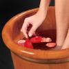 Foot Baths Foot Bath Home Oak Foot Bath Bucket Solid Wood Footbath Barrel with Cover Foot Baths Spas (Color : Brown, Size : 31.52642cm) view 2