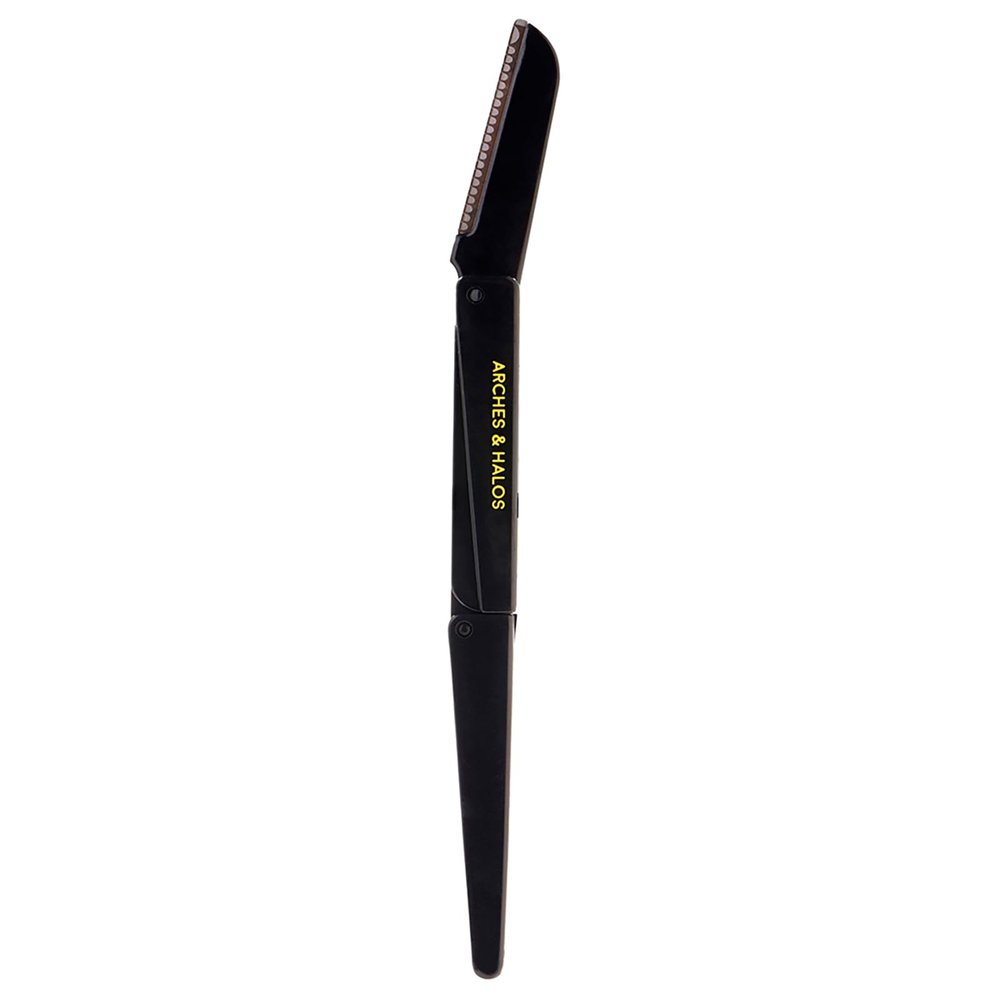 Arches and Halos Two Pack Tri-Fold Eyebrow Razor - Travel Size Eye Brow Razors for Women - Rust-Proof - Ease to Use for Precise Shaving - 1 pc
