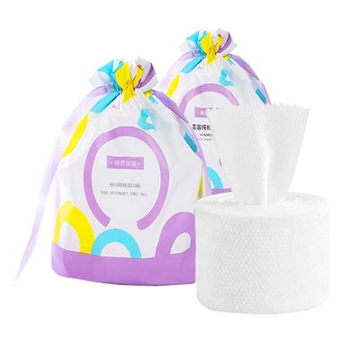 Disposable Face Towel 100% Cotton Extra Thick & Soft Facial Cotton Tissue Lint Free Non-Woven Fabric for Sensitive Skin Multi-Use as Makeup Remover & Cleansing Towelettes2 Pack (2 Pack 120 pcs)