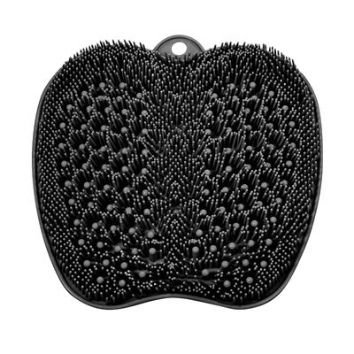 BESKAR Larger Shower Foot Scrubber Mat with Non-Slip Suction Cups- Cleans, Smooths, Exfoliates & Massages your Feet Without Bending, Improve Foot Circulation & Soothes Tired Feet- Black