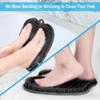 BESKAR Larger Shower Foot Scrubber Mat with Non-Slip Suction Cups- Cleans, Smooths, Exfoliates & Massages your Feet Without Bending, Improve Foot Circulation & Soothes Tired Feet- Black view 2