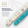 Onsen Secret Japanese Nail File - Professional 6-Pack Nail Files, Double Sided Natural & Acrylic Filers - 120/180 Grit - Disposable, Salon Smooth | Best Onsen File for Shiny Nails view 3