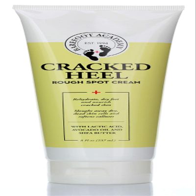 Barefoot Academy Heavy Duty Foot Care Scrub & Moisturizer Cream For Calluses, Dead Skin, Tough Heels, Cracked Heels, & Rough Spots On Feet, Skin Care For Feet, Large 8 Fl Oz (Cracked Heal Foot Cream)