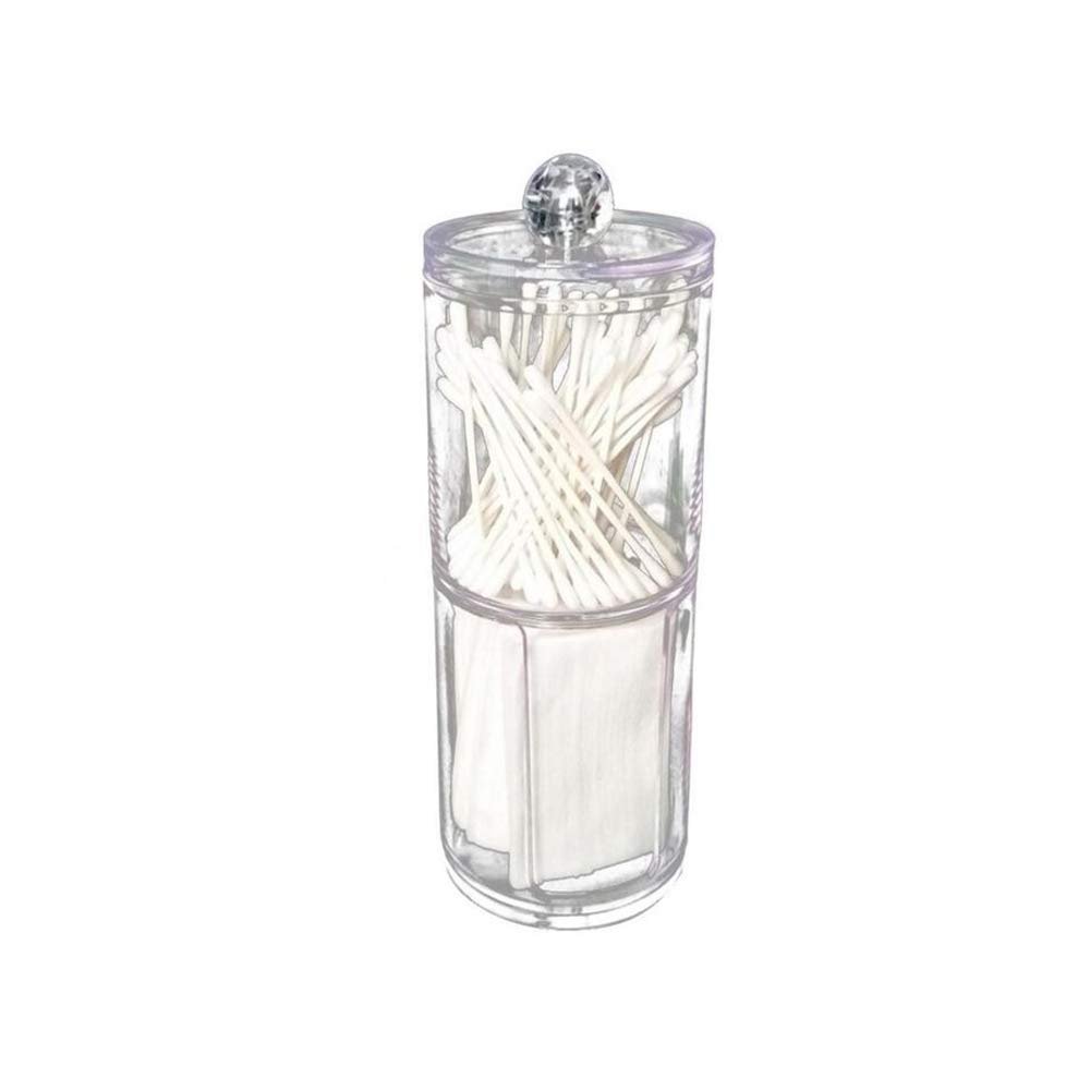 Acrylic Cotton Swab Makeup Organizer Storage Box Portable Container Make Up Cotton Pad Holder Cosmetics Organizer
