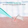 3 Pcs Tweezers for Ingrown Hair Remover Sharp Blackhead Remover Stainless Steel Tweezers Precision Eyebrow and Shards(Rose Red, Purple, Blue) view 4