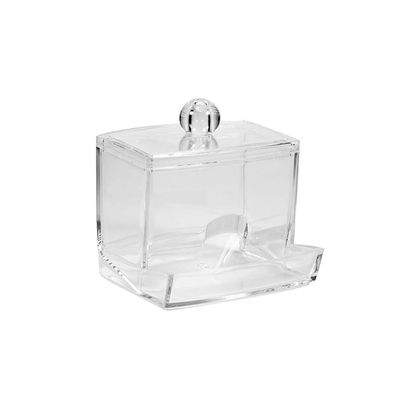 Acrylic Cotton Swab Makeup Organizer Storage Box Portable Container Make Up Cotton Pad Holder Cosmetics Organizer
