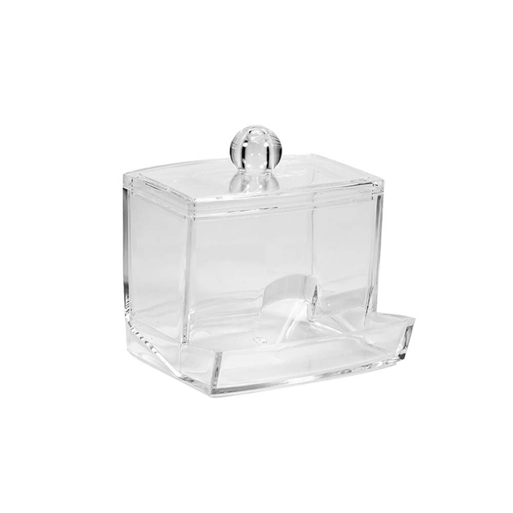 Acrylic Cotton Swab Makeup Organizer Storage Box Portable Container Make Up Cotton Pad Holder Cosmetics Organizer