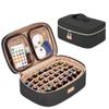 CURMIO Essential Oil Storage Case for 40 Bottles (5ml-30ml), Essential Oils Organizer Case with 2 Detachable Visible Pouches and Portable Handle, Patented Design, Black (Bag Only) view 1