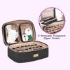 CURMIO Essential Oil Storage Case for 40 Bottles (5ml-30ml), Essential Oils Organizer Case with 2 Detachable Visible Pouches and Portable Handle, Patented Design, Black (Bag Only) view 2