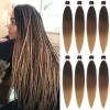 Alrence Pre Stretched Braiding Hair Long Braid 30 Inch 8 Packs Professional Braiding Hair Extensions Synthetic Crochet Twist Braids (30 Inch, 1B/30/27) view 1